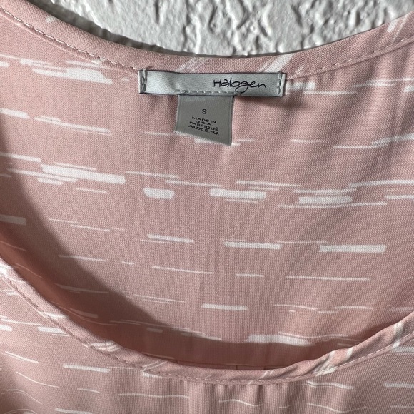 Halogen Blush Pink White Sleeveless High Low Tank Tops Blouse Casual Spring - Picture 5 of 7
